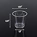 Zcaukya 100 Shot Glasses, 1oz Clear Plastic Disposable Hard Cups, Mini Cups Great Container for Sauce, Sample Tasting, Jello Shots, Pudding
