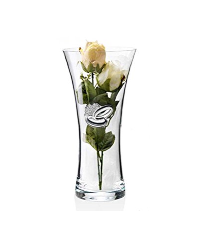 Bodas/Jarrón cristal y plata altura/34/2R argenti cm