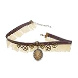 Morbido e leggero: il collare con catena in pizzo è ultra morbido, consentendo di indossare i choker da donna per lunghi periodi come choker in pizzo gotico o collane choker da donna senza causare irritazioni alla pelle, choker da donna, collana statement