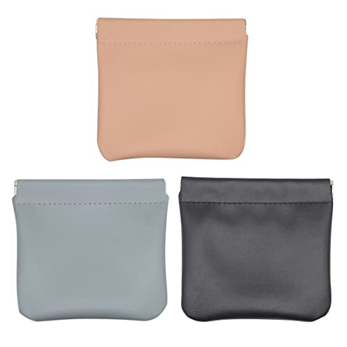 ZXUPOI 3 Pcs Mini Bolsa de Cosméticos Impermeable Bolsa de Maquillaje Bolso de Tocador de Viaje PU Cosméticos Bolso Neceser Maquillaje Cuero Bolsa De Aseo para Viajes,Baño Y Almacenamiento