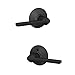 Schlage F10 V LAT 622 Latitude Passage Lock Lever, Matte Black