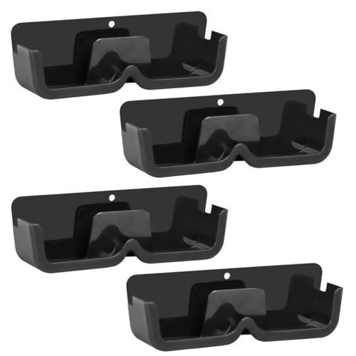 Image of Pack of 4 Specs Holder Wall Mounted /Wall Mounted Mobile Phone Holder / Storage Case For Phones with Strong Adhesive Strips /Eyewear Case Shelving /Sunglasses Display Case /Multi-Purpose Stand (Black)