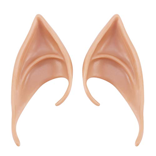 EdorRo 1 paire de masques en PVC avec oreilles d'elfe fée - Décoration de fête - Prothèse et oreilles avec pointes douces