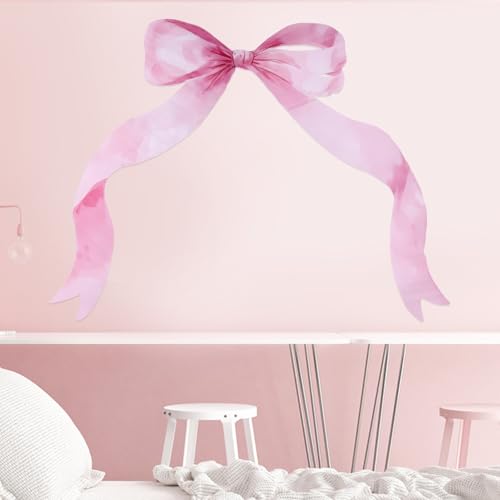 Vinilo decorativo lazo rosa grande 26x33 pulg miniatura 3