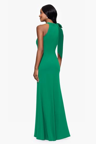 Image of Betsy & Adam Women's Floor-Length, Sleeveless, Bow Detail, with Fitted Silhouette