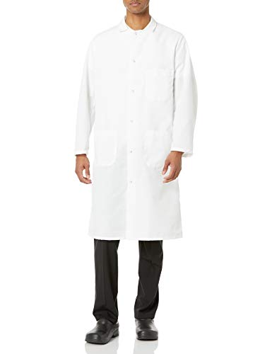 Red Kap Men's RK Gripper Front Spun Polyester Butcher Coat