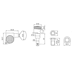 WNWN Accordeurs De Verrouillage De Guitare Mécaniques De Guitare Électrique Accordeurs De Chevilles De Réglage en Nickel… - Les Beatles, Paul McCartney, John Lennon, RIngo Starr, George Harrison WNWN Accordeurs De Verrouillage De Guitare Mécaniques De Guitare Électrique Accordeurs De Chevilles De Réglage en Nickel… – Image 3