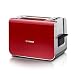 Produktbild Bosch Kompakt Toaster Styline TAT8614P, integrierter Edelstahl-Brötchenaufsatz, mit Auftaufunktion und Aufwärmfunktion, perfekt für 2 Scheiben Toast, breit, Liftfunktion, Brotzentrierung, 860 W, rot