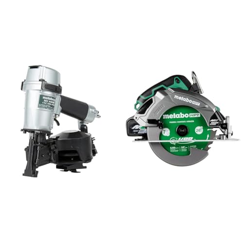Image of Bundle of Metabo HPT Roofing Nailer, NV45AB2 + Metabo HPT 36V MultiVolt 7-1 /4-Inch Circular Saw w /Torque Boost Technology, C3607DB