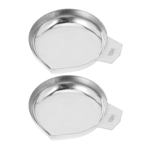 UKCOCO 2 Bandejas para Báscula Electrónica de Acero Inoxidable, Plato de Pesaje Profesional Pequeño para Joyería y Alimentos, Bandeja Digital Resistente para Medición Precisa