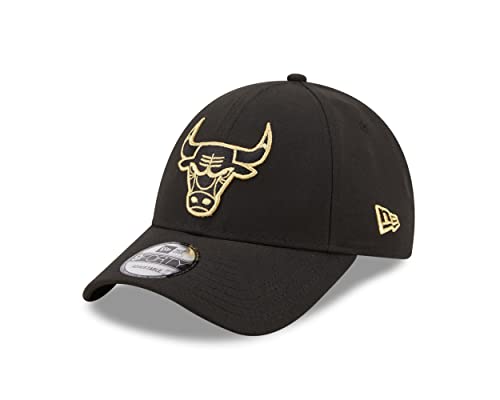 New Era Chicago Bulls Black NBA Gold Logo 9Forty