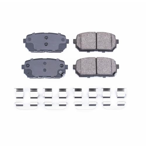Image of PowerStop Rear Brake Pads for Kia Rondo 2007-12 - Z17 Ceramic Brake Pads with Installation Hardware, 17-1296