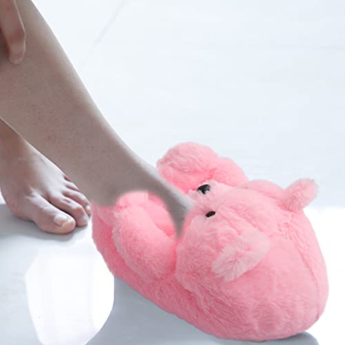 Pantoufles hiver femme ours en peluche pour vos soirées cocooning à la maison - 4
