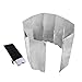 Plegable Parabrisas, Al Aire Libre Camping Estufa Parabrisas, Parabrisas Aluminio Plegable, Estufa de Gas Escudo Pantalla de Viento, Paravientos para Hornillo de Camping,10 Placas