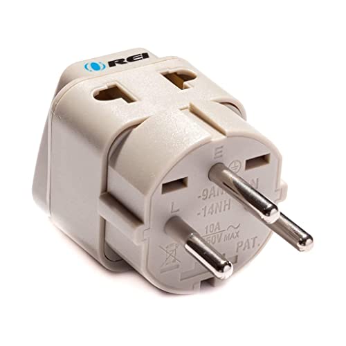 OREI Type H Adapter Israel US to Israel Plug Adapter Travel Plug Adapter for Israel CE Certified & RoHS Compliant Israel Power Adapter