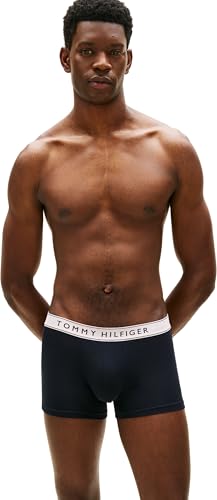 Tommy Hilfiger Herren 3er Pack Boxershorts Trunks aus Baumwolle mit Stretch, Schwarz (Ple Pnk/Ant Slver/Aeg Sea), XXL – Ansicht 6