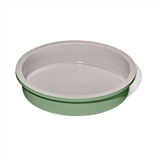 Image of OXO Good Grips Non-Stick Pro Ceramic Coated Metal Bakeware Cake Pan - 9 in Round - Basil, Round Baking Pan for Layered Cakes