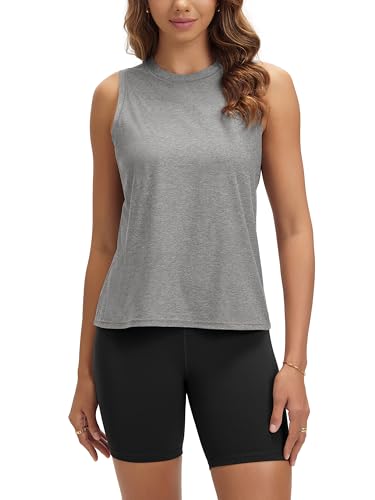 Image of ODODOS Women's Performance Tank Ultra Soft odSTRATUM Tech Sleeveless Tee Shirts High Crew Neck Pullover Top