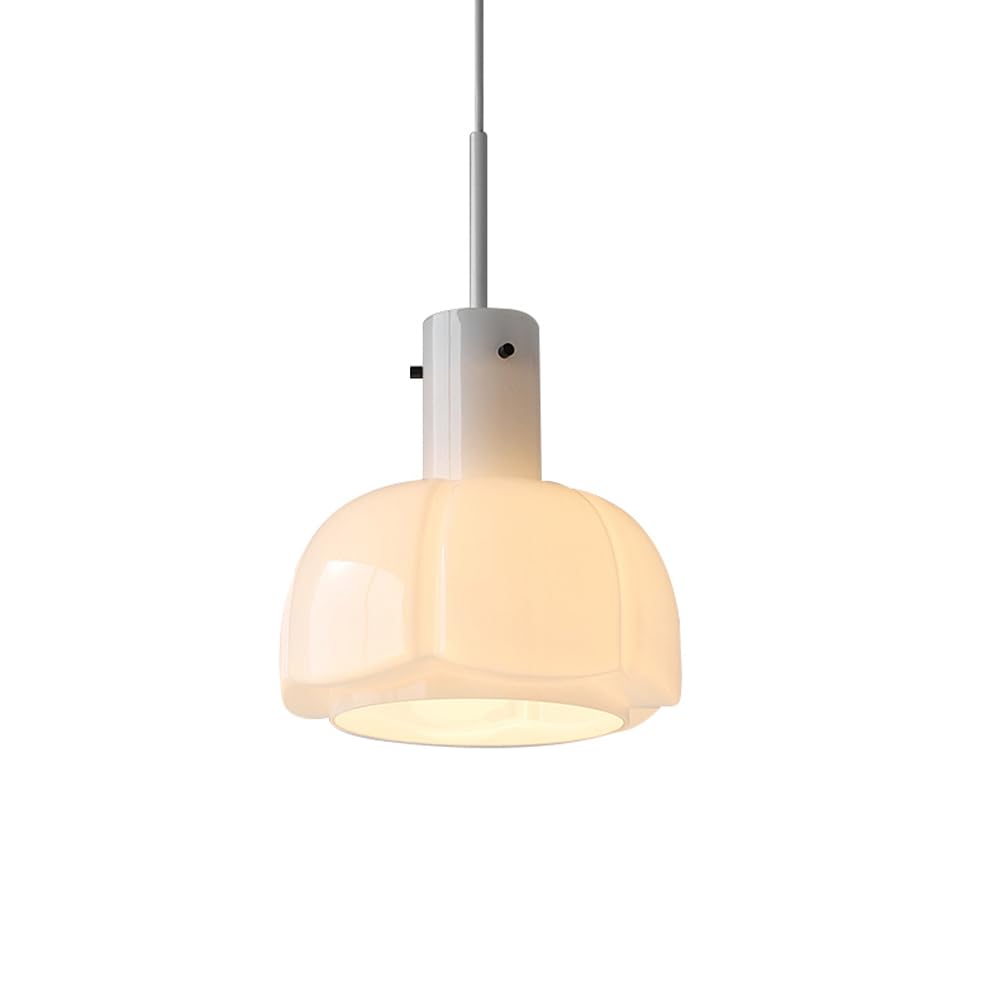Suspension chinoise rétro E27 en verre réglable pour salle à manger