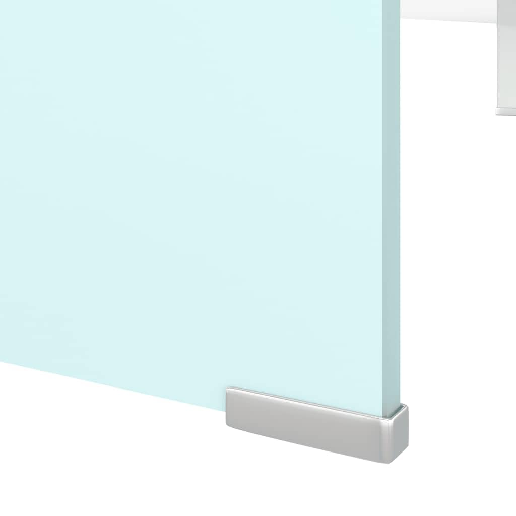 Leasha Rehausseur Écran PC Bureau, Réhausseur d'Écran Support de Moniteur 110x30x13 cm verre vert