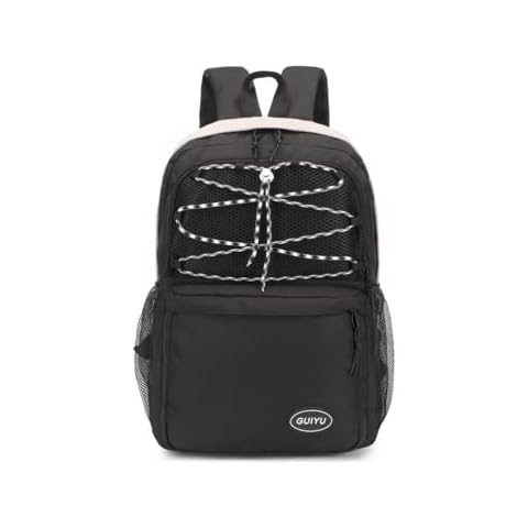 RTMYOR Primary School Bags Campus Shopping Leisure Children Backpack Large Capacity Lightweight Shoulder Bags for Teenage Boys and Girls (Black) Cover