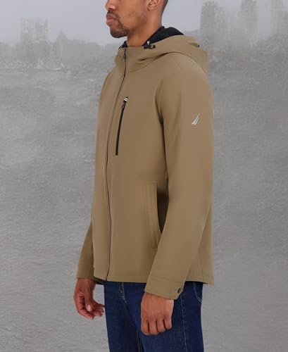 Image of Nautica Men's Transitional Sherpa Lined Hooded Jacket