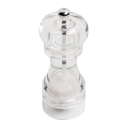 Tala Grand moulin à sel en acrylique de style cabestan, moulin en céramique entièrement réglable pour le cours et le broyage fin, de qualité supérieure pour une utilisation à la maison et au
