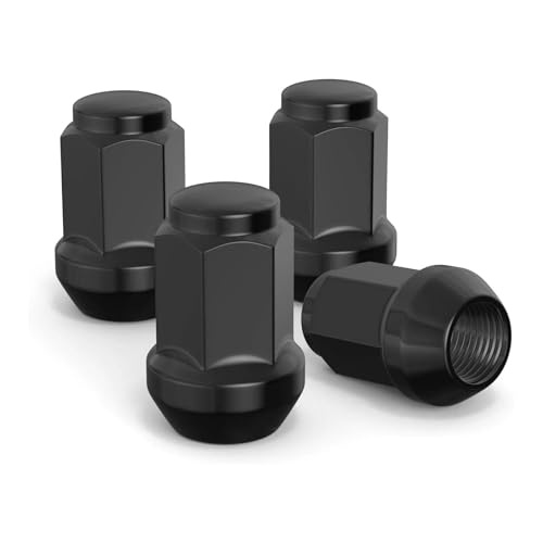 Image of MIKKUPPA M12x1.5 4PCS Wheel Lug Nuts - Replacement for Ford Fusion Focus Escape, Honda Accord Civic CRV, Chevy Cruze Malibu, Jeep Compass Patriot Aftermarket Wheel, Black Closed End Tire Nuts