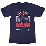 Tutiinca Haaland 9 Norway Tribute Graphic – 2026 Fans Unisex T-Shirt (Navy, Large)