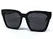 O2 Eyewear 7151 Premium Oversize XXL Women Men Mirror Fashion Sunglasses (Oversized, Matt Black)