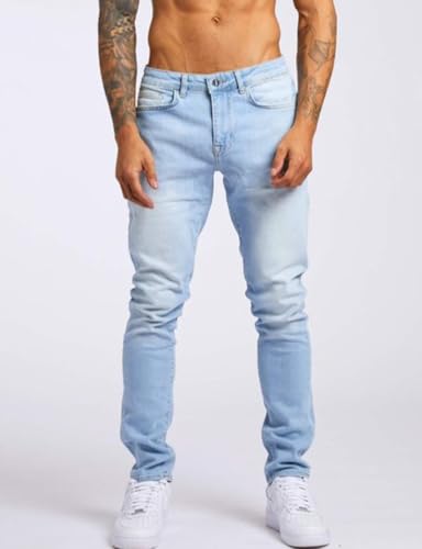 Kinghua Skinny Jeans Men Summer Fall Casual Distressed Beach Stretch Streetwear Denim Slim Straight Pants with Pockets3