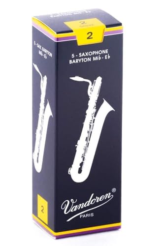Vandoren SR242 - Caja de 5 cañas para saxofón barítono