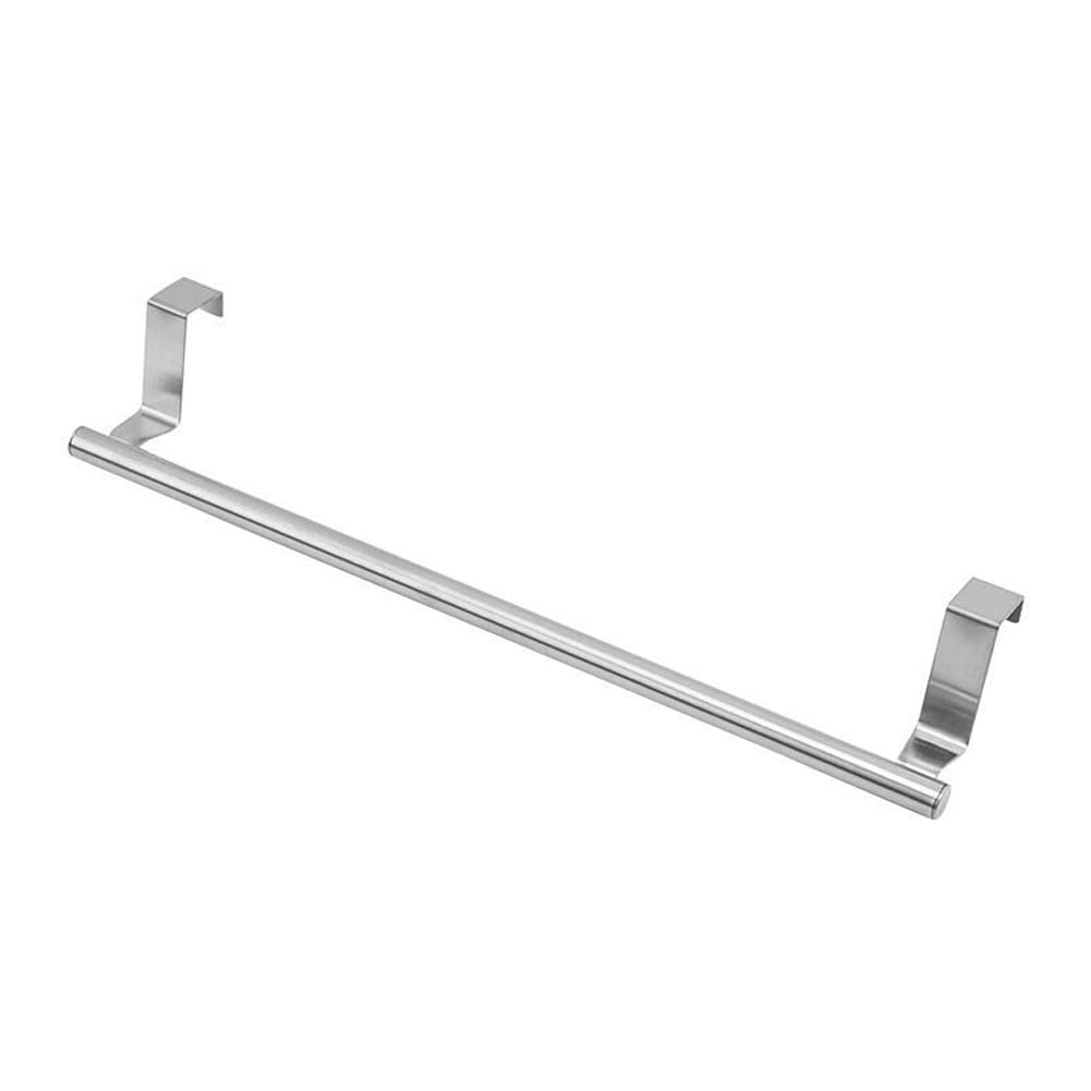 Stainless Steel Over Door Towel Rail, Over Door Tea Towel Holder Rack Bathroom Rail Cupboard Hanger Kitchen Hook