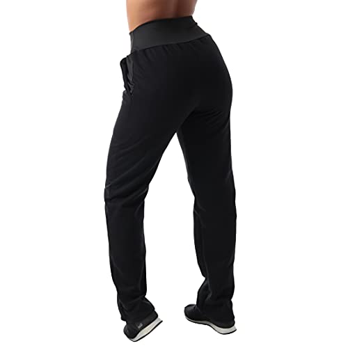 Calça de Moletom Feminina Algodão Click Mais Bonita (M, Preto)