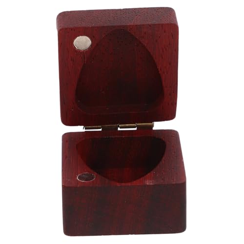 Yardwe Wooden Guitar Pick Storage Box Guitar Accessory Holder for Daily Use Elegant Design Present for Guitar Lovers Durable Case with Ample Space for Picks for Organizing Guitar