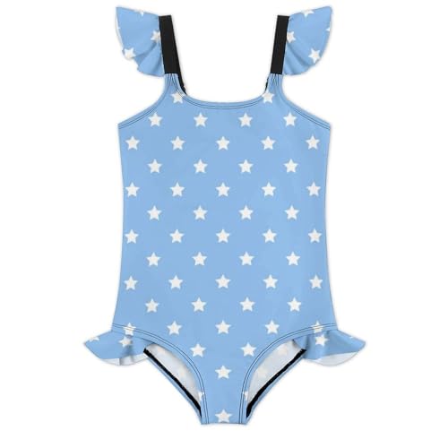 Image of Girls One Piece Swimsuit Polka Dots Ruffles Swimwear Bathing Suits 3-12 Years