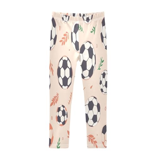 Toddler Girls Leggings Printed Yoga Pants Leggings Pink Green Leaves Ball for Kids