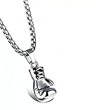 WHKJSS Halskette Anhänger Boxhandschuh Halskette Kette Paar Boxhandschuh Anhänger Halsketten für Männer Jungen Charme Mode Sport Fitness Geburtstagsgeschenke