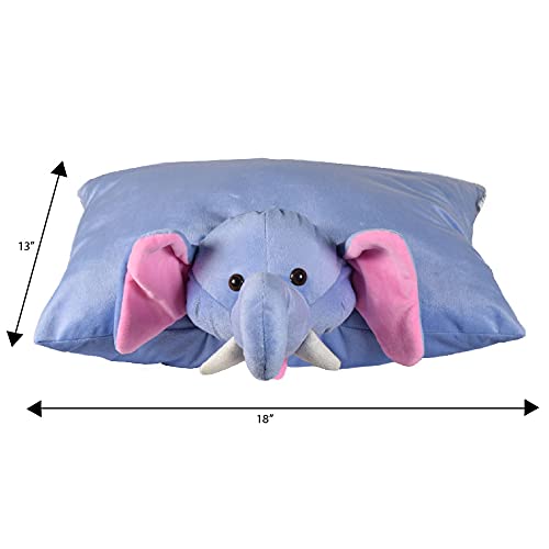 Image of Ultra Cute Animal Folding Cushion Soft Toy, 18 x 13 inches (Elephant)