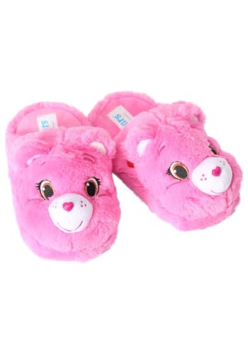 Chaussons peluche Bisounours avec semelle antidérapante grand confort