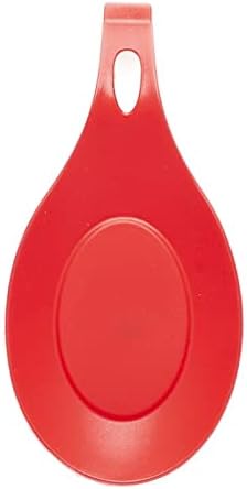Silicone Spoon Rest Utensil Pad Flexible Almond-Shaped Silicone Kitchen Spoon Holder Cooking Utensil Rest Ladle Spatula Holder for Kitchen, Extra Large Size (Random Colour)