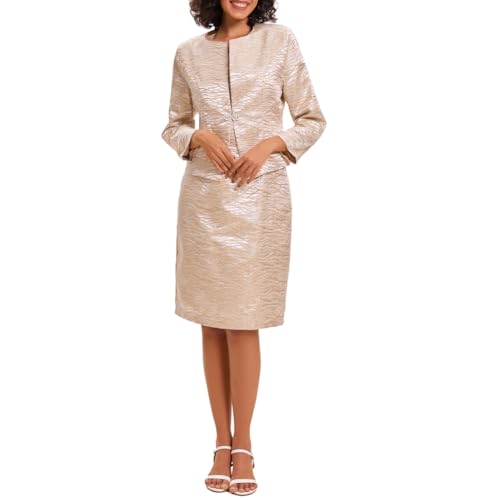 Elegant Embroidered Church Dress and Jacket Set - Image 3