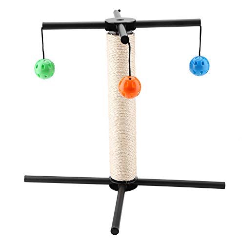 Fockety Poste de raspagem multifuncional, poste de jogo para gatos, gatinhos