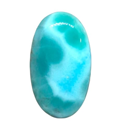 Larimar cabochon ovale naturel évitez les imitations avec cette vraie gemme 37x21x6mm