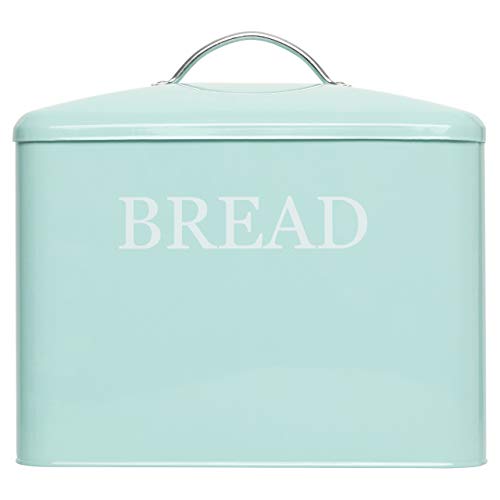 Extra Large Bread Box Teal - Bread Boxes For Kitchen Counter Holds 2 Loaves For All Your Bread Storage - Bread Container Counter Organizer To Suit Farmhouse Kitchen Decor Vintage Kitchen Rustic