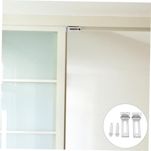 Uonlytech 2 pares de bisagras para puerta plegable y cerradura combinada para puertas de clóset, con pestillo de seguridad, plástico y metal miniatura 4