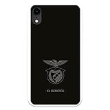 Funda para iPhone XR del Benfica Escudo Fondo Negro para Proteger tu móvil. Carcasa para iPhone de Silicona Flexible con Licencia Oficial de Licencia Oficial Benfica