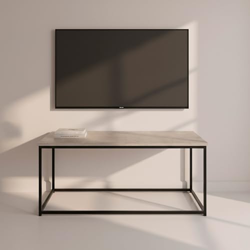 AKTIVE Max Home 18514 Side Table 90 x 48 x 40 cm, Maximum Weight Capacity 20 kg, Cement Effect, Coffee Tables, for Living Room, Dining Room, Office – Image 6