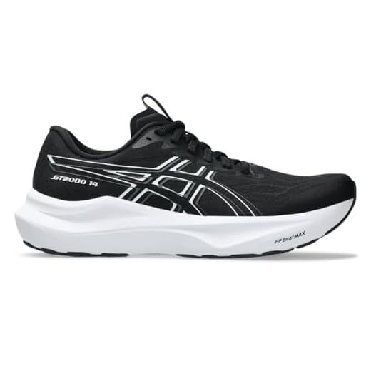 ASICS Tênis de corrida masculino GT-2000 14, Preto/branco, 9 Narrow