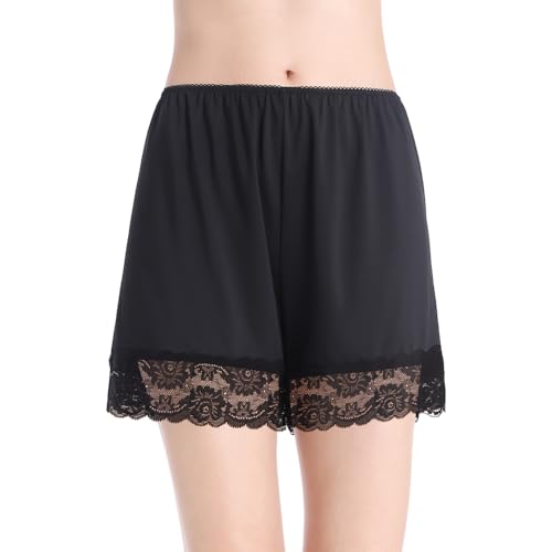 Image of MANCYFIT Pettipants for Women Half Slip Culotte Shorts Split Skirt Lace Snip 4 inch Inseam